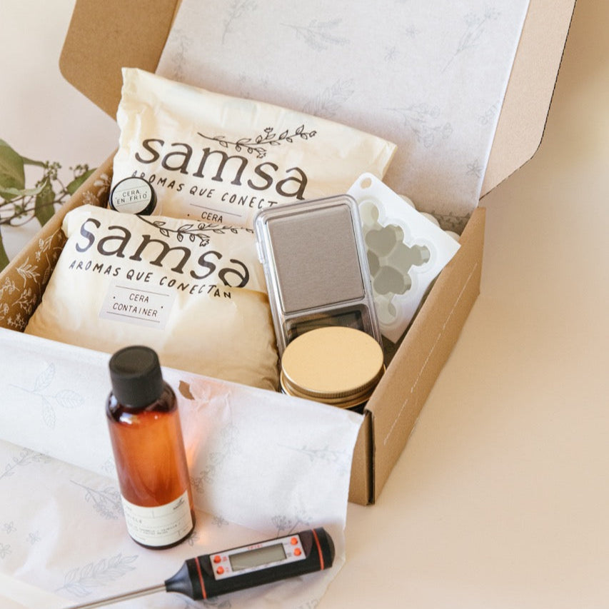 Kit velas de recipiente y desmoldable + talleres