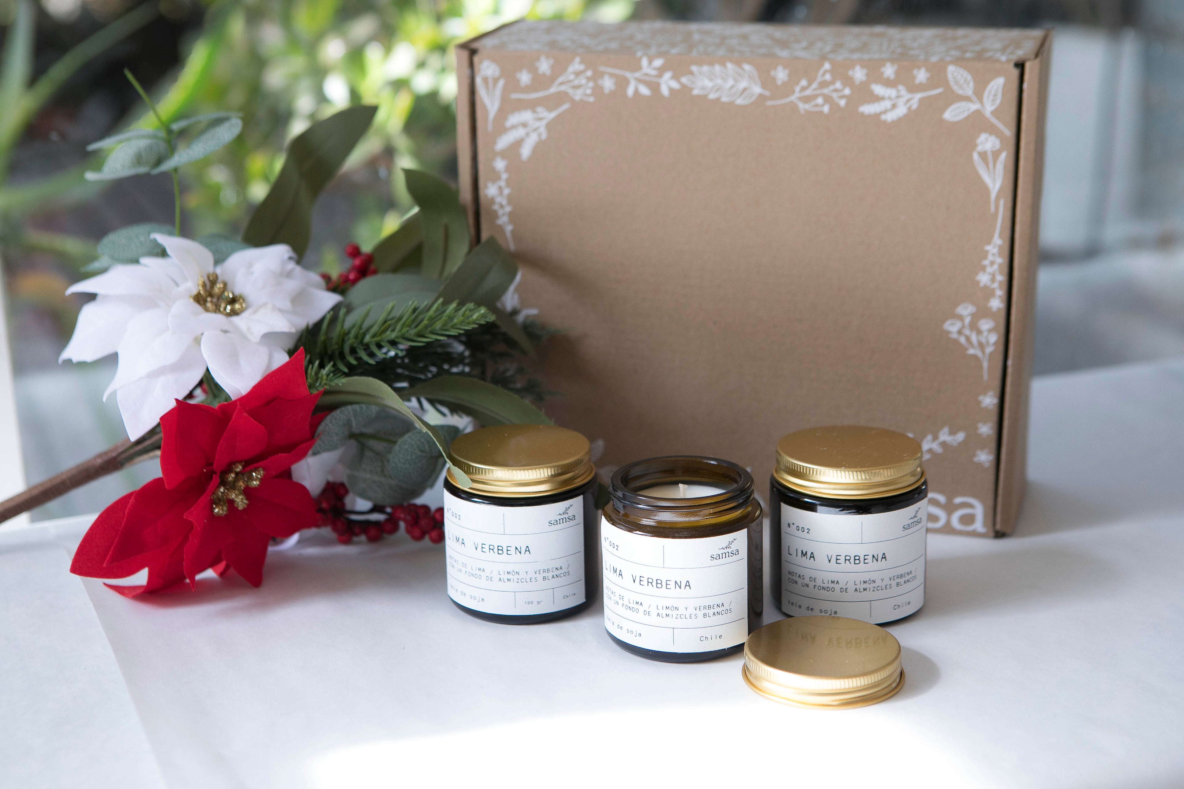 Kit de 3 velas listas para usar de soja