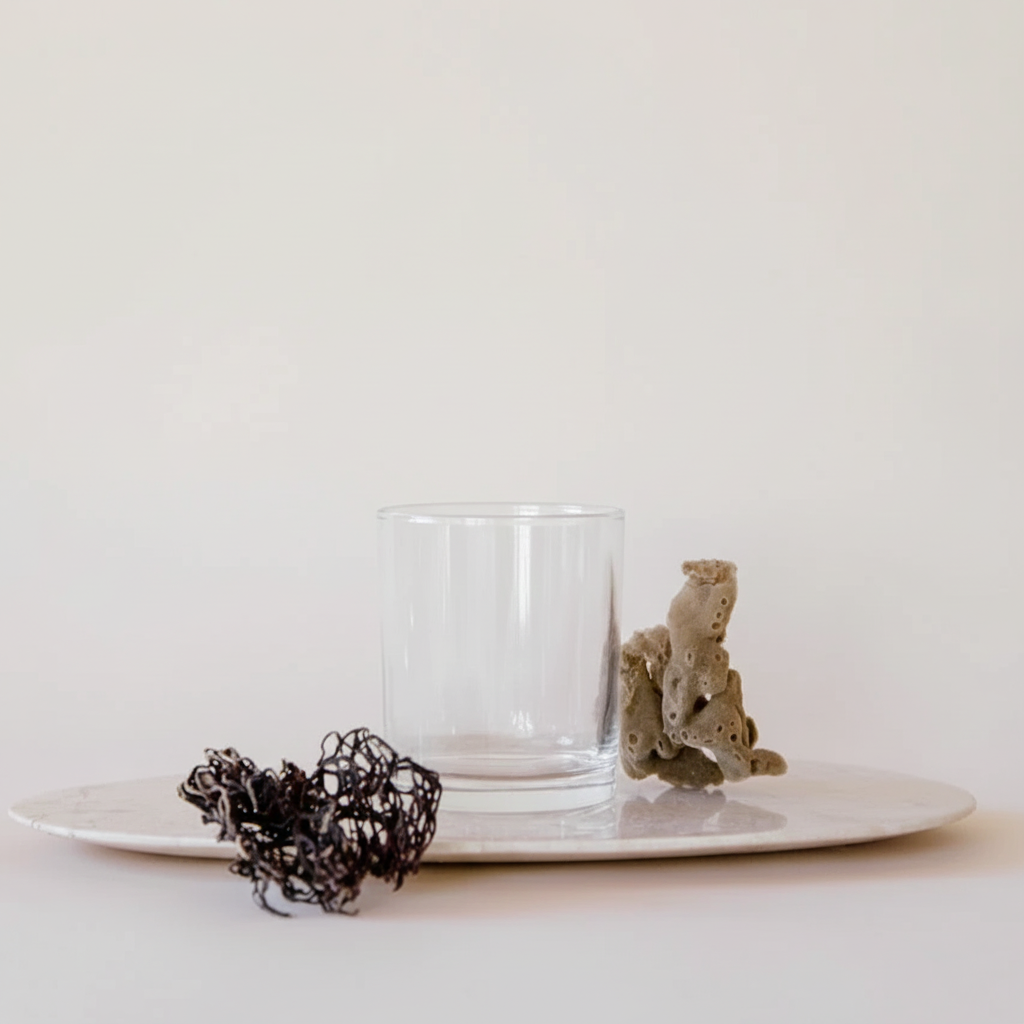 Envase premium para velas (transparente) sin tapa