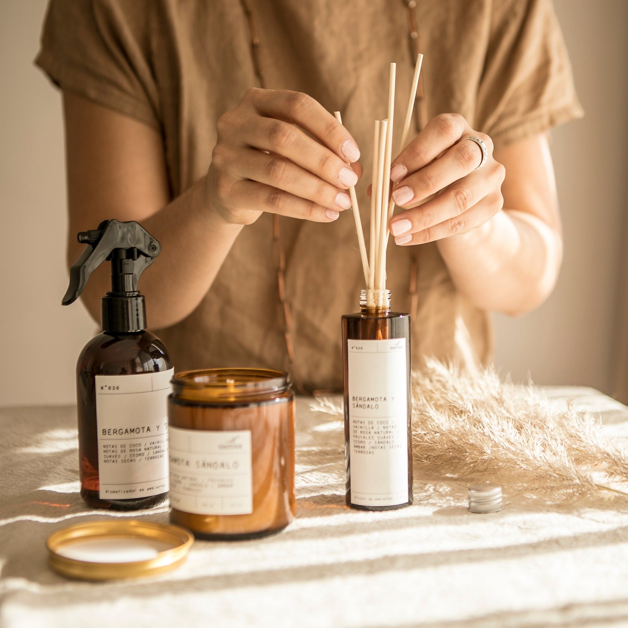 Difusor aromatico con varillas de rattan 1