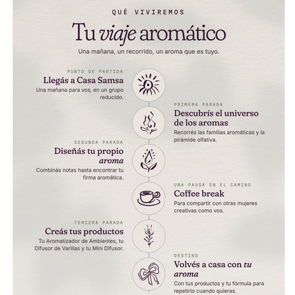 Diseña tu propio aroma · Workshop presencial by SAMSA