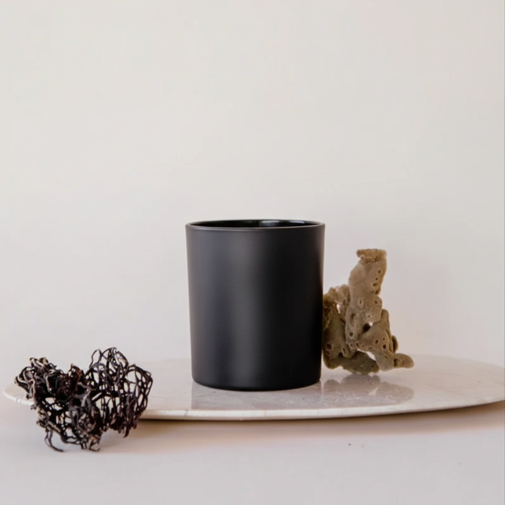 Envase premium para velas (negro) sin tapa