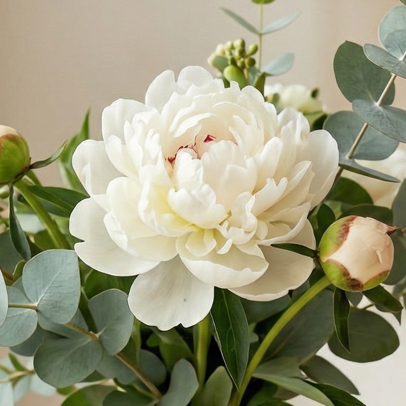 52 - Peonias y olivas