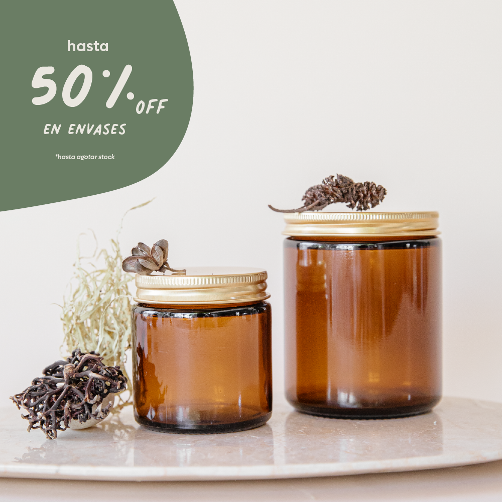 Envase/Frasco Ambar de 100ml con tapa dorada