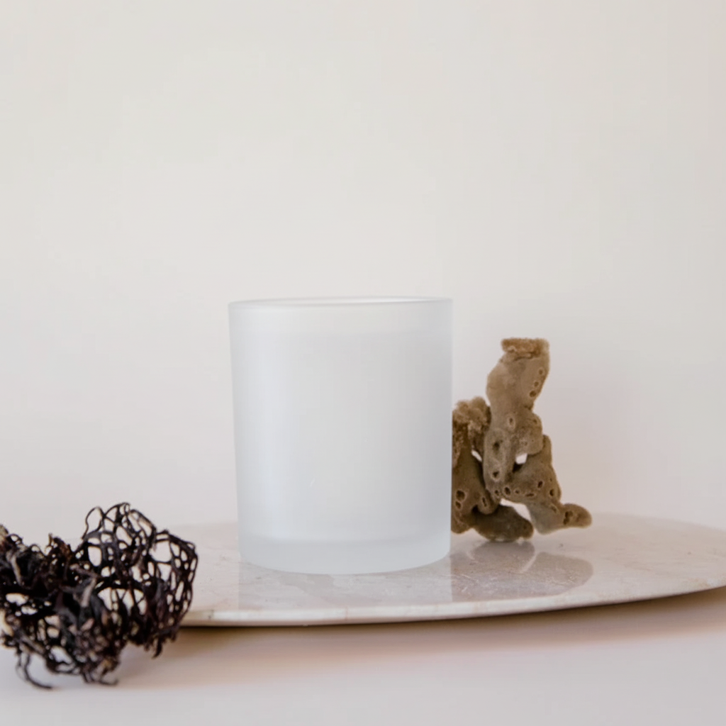 Envase premium para velas (esmerilado) sin tapa